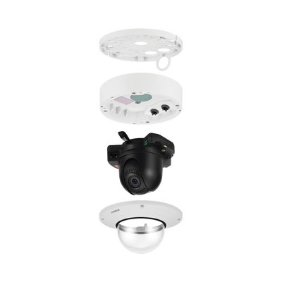 Cámara IP Domo Interior Antivandálica 2MP /Extensor POE / Lente Motorizado 2.8-12mm / IR 50M / WDR 150db / H.265 & WiseStream II