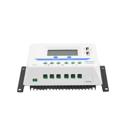 Controlador Solar de Carga PWM 12/24/36/48 V 30 A, Salida USB, con Display