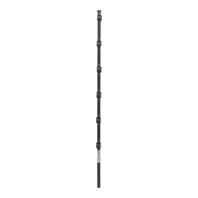 Poste con 6 Aisladores de PASO  para Cerca Electrificada. Tubo Galva. de 1.4m, cal. 18 de 1" Diam. + Pintura Negra.