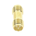Adaptador Barril de SMA Hembra Inverso a SMA Hembra Inverso, Oro/ Oro/ Teflón,