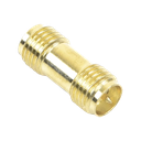 Adaptador Barril de SMA Hembra Inverso a SMA Hembra Inverso, Oro/ Oro/ Teflón,