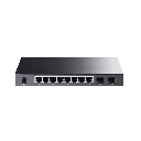 Switch PoE JetStream SDN Administrable 8 puertos 10/100/1000 Mbps + 2 puertos SFP, 8 puertos PoE, 61W, administración centralizada OMADA SDN
