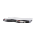 Switch PoE+ / Monitoreable / 16 puertos 10/100 Mbps PoE+ / 2 Puertos 1000 Mbps Uplink / 2 Puertos SFP de Uplink /  Configuración Nube Hik-Partner Pro / Modo Extendido hasta 300 metros / 230 W