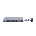Switch PoE+ / Monitoreable / 16 puertos 10/100 Mbps PoE+ / 2 Puertos 1000 Mbps Uplink / 2 Puertos SFP de Uplink /  Configuración Nube Hik-Partner Pro / Modo Extendido hasta 300 metros / 230 W