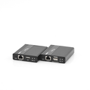 Kit extensor KVM (HDMI y USB) | 40m a 4k@30Hz  | 70m a 1080P@60Hz | Cat 6, 6a y 7 | CERO LATENCIA | HDR | Salida Loop | Salida de audio de 3.5mm |