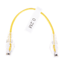 Cable de Parcheo Slim UTP Cat6 - 20 cm (7.87 Pulgadas) Amarillo Diámetro Reducido (28 AWG)