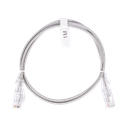 Cable de Parcheo Slim UTP Cat6 - 1 Metro (3.28 Pies), Gris, Diámetro Reducido (28 AWG)