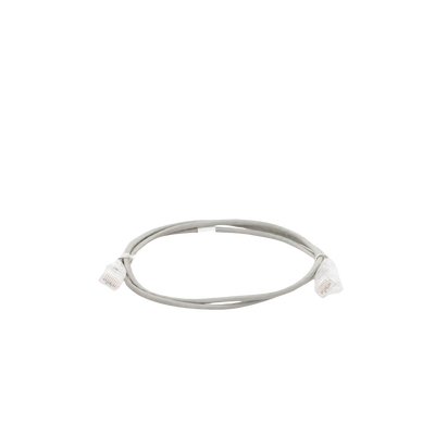 Cable de Parcheo Slim UTP Cat6 - 1 Metro (3.28 Pies), Gris, Diámetro Reducido (28 AWG)