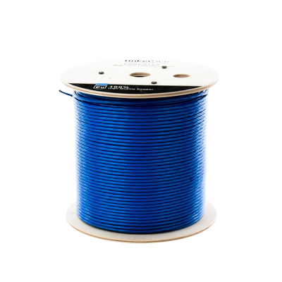 Bobina de cable U/UTP Cat6A de 305 mts, Color Azul, CM, soporta 10G-BaseT para transmisión de frecuencias de hasta 500MHz, UL