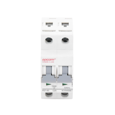Protección Térmica 2P, 20A,  Corriente Alterna  400 Vca para Aplicación Fotovoltaica Montaje Riel DIN