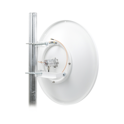 Antena Direccional de alto rendimiento / diámetro  de 60 cm / 4.9-6.4 GHz / Ganancia 30 dBi / SLANT de 45 ° y 90 ° / Ideal para 30 km / Conector N-Hembra / Montaje  y jumpers incluidos.