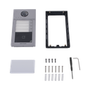 Videoportero IP 2 Megapixel / Llamada y Apertura Remota desde App Hik-Connect / PoE / Exterior IP65 + Antivandalico IK08 / 4 Departamento / Apertura con Tarjeta / Soporta 2 Puertas y hasta 6 Monitores