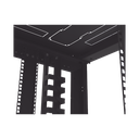 Gabinete Profesional para Telecomunicaciones de 45UR, 1200 mm Profundidad, Incluye 2 Organizadores Verticales de 45 Unidades de Rack, Se envía el Gabinete Armado.
