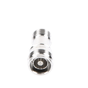Adaptador en Línea de Conector 4.3-10 Macho a N Hembra, Bronce Blanco/ Plata/ Teflón.