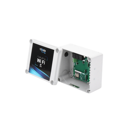 Modulo WIFI LITE con gabinete para uso en Energizadores YONUSA / Aplicación sin costo / Botón de Pánico/ 1 Salida Propósito General