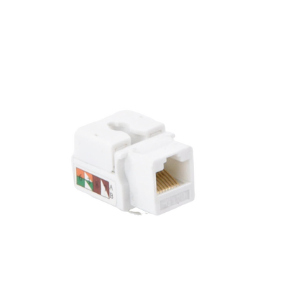 Módulo Jack Keystone Cat5e con terminación 110 (Punchdown) para faceplate - Color Blanco