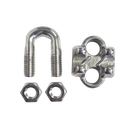 Nudo/ Perro/ Abrazadera Acero Forjado para Cable de 1/4", Acero Inoxidable.