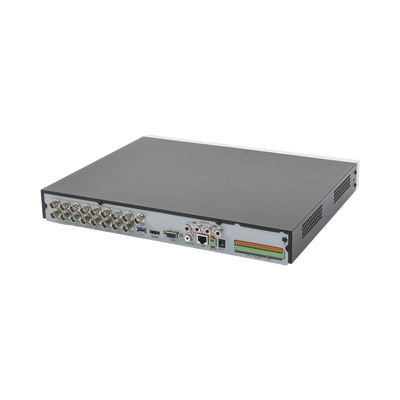 DVR 16 Canales TurboHD + 16 Canales IP / 8 Megapixel (4K) / Acusense (Evita Falsas Alarmas) / Audio por Coaxitron / 2 Bahías de Disco Duro / 8 Entradas de Alarma / 4 Salidas de Alarma / H.265+ / Salida de Video en 4K