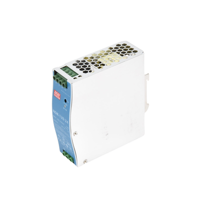 Fuente de poder industrial de 120 W, salida 24 Vcc 5A, entrada 90~264 VCA, Montaje en riel DIN,