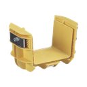 Union Recta "Cople", Para Canaleta FiberRunner™ 4X4, Color Amarillo