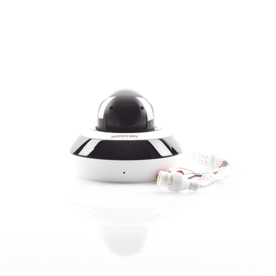 Mini Domo PTZ IP 4 Megapixel / 4X Zoom / H.265+ / 20 mts IR EXIR / WDR / PoE / IK10 /Exterior IP66 / DarkFighter / Micrófono Integrado / Micro SD