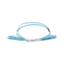 Jumper de Fibra Óptica Multimodo OM3 50/125 LC-LC OFNR (Riser), 2.0 mm, Dúplex, Aqua, 1 Metro (3.28 Pies)