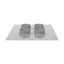 Placa Pasamuros Con Capacidad de 4 Botas de 4