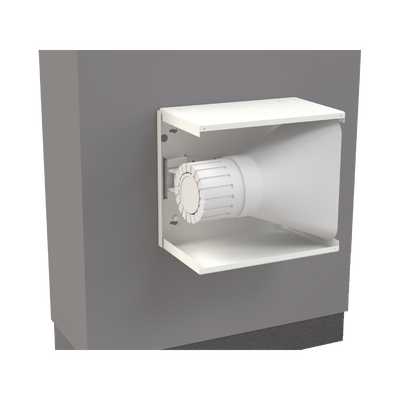 Gabinete para Resguardo de Sirena de 30 W (SF581A o SF581L No incluida), Preparación para Tamper (No incluido).