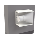 Gabinete para Resguardo de Sirena de 30 W (SF581A o SF581L No incluida), Preparación para Tamper (No incluido).