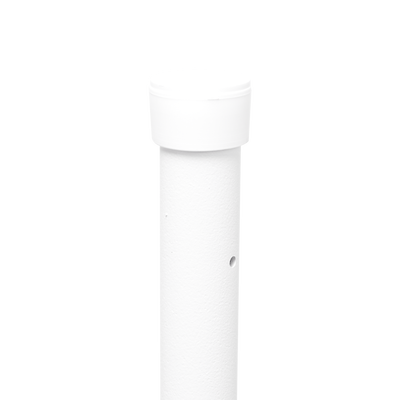 Poste de Esquina Blanco de Acero Galv. de 1.2m para Cerca Electrificada  cal. 18 de 1" Diam. para 5 Aisladores (No incluidos).