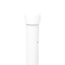 Poste de Esquina Blanco de Acero Galv. de 1.2m para Cerca Electrificada  cal. 18 de 1" Diam. para 5 Aisladores (No incluidos).