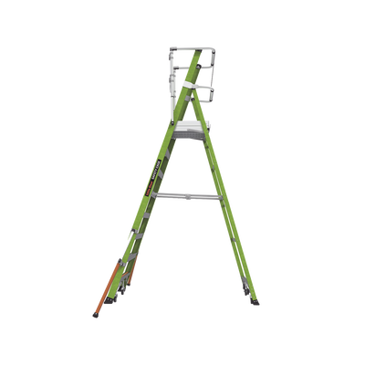 Escalera Fija de 8' (2.4m) de Fibra de Vidrio con Jaula y Peldaños de Aluminio. (SKU:19708-146).
