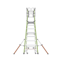 Escalera Fija de 8' (2.4m) de Fibra de Vidrio con Jaula y Peldaños de Aluminio. (SKU:19708-146).