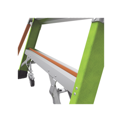 Escalera Fija de 8' (2.4m) de Fibra de Vidrio con Jaula y Peldaños de Aluminio. (SKU:19708-146).