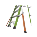 Escalera Fija de 8' (2.4m) de Fibra de Vidrio con Jaula y Peldaños de Aluminio. (SKU:19708-146).