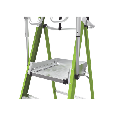 Escalera Fija de 8' (2.4m) de Fibra de Vidrio con Jaula y Peldaños de Aluminio. (SKU:19708-146).