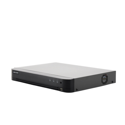 DVR 16 Canales TurboHD + 8 Canales IP / 5 Megapixel Lite - 3K Lite / Acusense (Evita Falsas Alarmas) / Audio por Coaxitron / 1 Bahía de Disco Duro / H.265+ / Salida de Video en Full HD