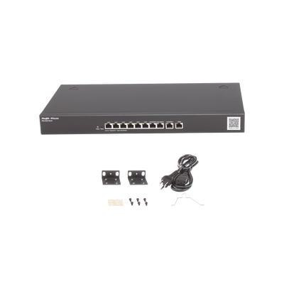 Router Balanceador Cloud, 10 puertos gigabit, soporta  4x WAN configurables, hasta 200 clientes con desempeño de 1Gbps asimétricos