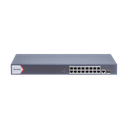 Switch Gigabit PoE+ / Monitoreable / 16 Puertos 1000 Mbps PoE+ / 1 Puerto 1000 Mbps de Uplink / 1 Puerto SFP /  Configuración Nube desde Hik-PartnerPro / Modo Extendido hasta 300 Metros / 130 Watts