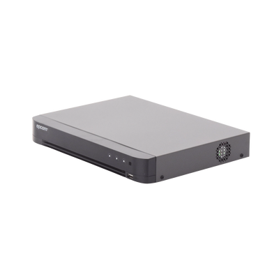 DVR 16 Canales TurboHD + 8 Canales IP / 5 Megapixel Lite - 3K Lite / Acusense (Evita Falsas Alarmas) / Audio por Coaxitron / 1 Bahía de Disco Duro / H.265+ / Salida de Video en Full HD
