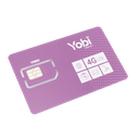 SIM Yobi para dispositivos móviles 3G/4G con recarga de 1GB cada mes durante 1 año de servicio (solo datos)