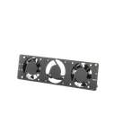 Kit de 2 Ventiladores 110 Vca (12 x 12 cm) con Clavija para Gabinete de Piso