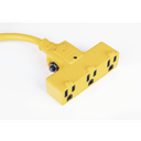 Carrete de Cable comercial (12/3 rudo), para 125 V CA, 12.2 m de longitud con salida triple de 15 A.