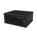 Gabinete de Pared Fijo, Con 4 Unidades de Rack, de 19 in, Fabricado en Acero, Puerta Perforada.