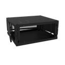 Gabinete de Pared Fijo, Con 4 Unidades de Rack, de 19 in, Fabricado en Acero, Puerta Perforada.