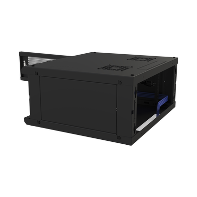 Gabinete de Pared Fijo, Con 4 Unidades de Rack, de 19 in, Fabricado en Acero, Puerta Perforada.
