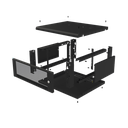 Gabinete de Pared Fijo, Con 4 Unidades de Rack, de 19 in, Fabricado en Acero, Puerta Perforada.