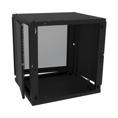 Gabinete de Pared Fijo, Puerta Perforada, Rack 19in,  de 12 Unidades de Rack