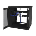 Gabinete de Pared Fijo, Puerta Perforada, Rack 19in,  de 12 Unidades de Rack