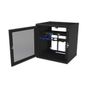 Gabinete de Pared Fijo, Puerta Perforada, Rack 19in,  de 12 Unidades de Rack